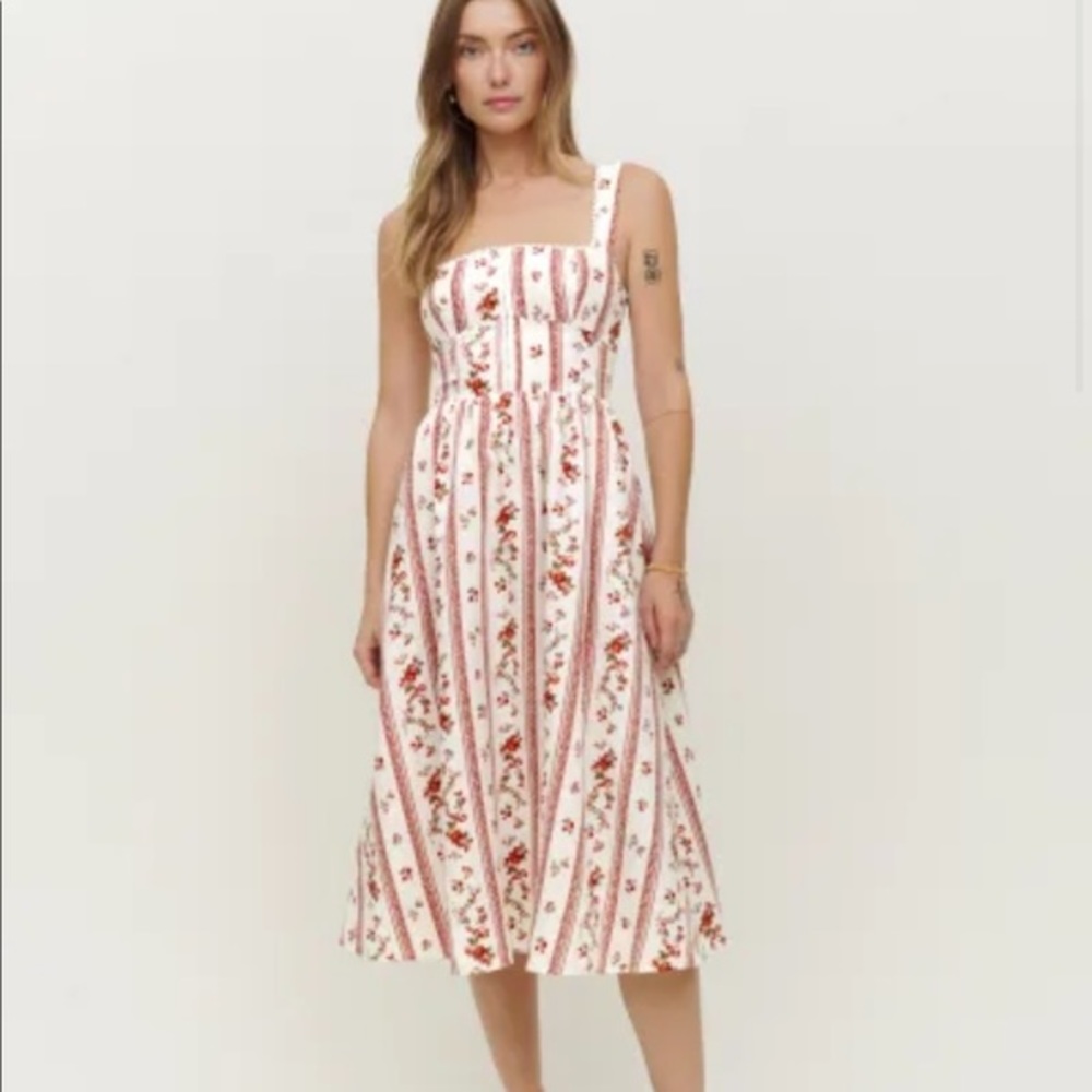 Reformation Tagliatelle Linen Dress - Vienna
